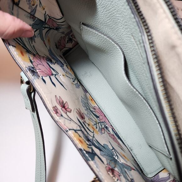 NANETTE LEPORE Mint Green Pebble Leather Shoulder Bag Purse FLAWED - Picture 9 of 9